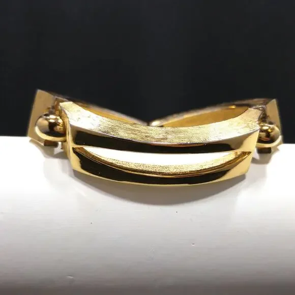 Vintage Monet Modern Mid-Century Bracelet, Gold Plated, 1950s - Picture 10 of 10